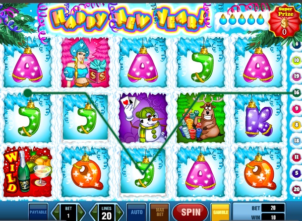 играть в игровой автомат Happy New Year бесплатно онлайн