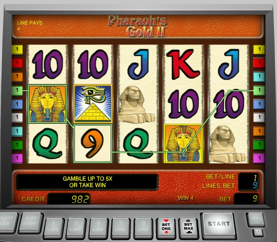 играть в игровой автомат Pharaons Gold бесплатно онлайн