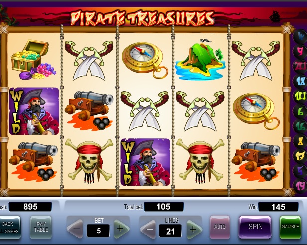 pirate treasures игровой автомат